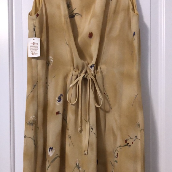 NWT Vintage Quintieri Yellow Sleeveless Maxi Dress - Picture 7 of 11